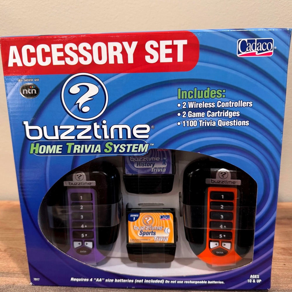 Vintage Buzztime Home Trivia System Accessory Set New In Box from Cadaco 2004